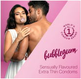 Durex Extra Thin Intense Bubblegum Flavoured Condoms For Men - 12s